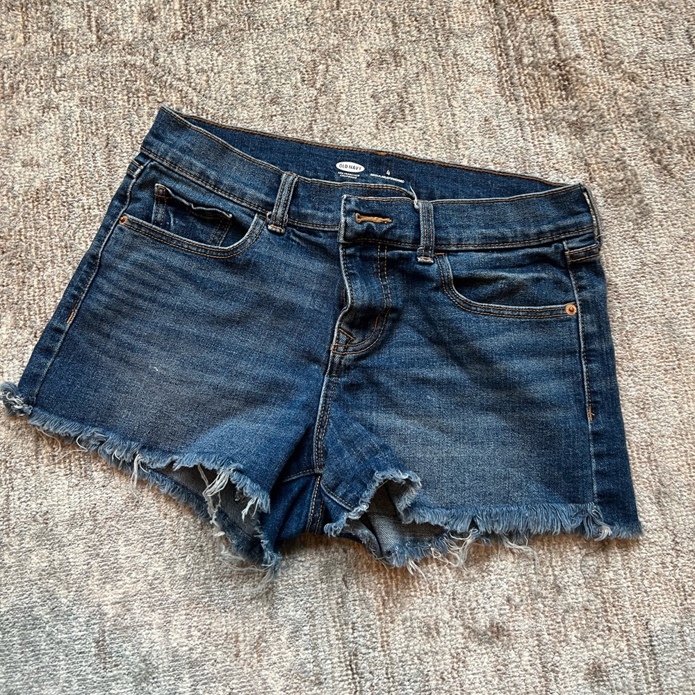Denim cutoff shorts